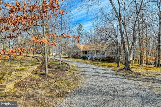 view of street featuring driveway