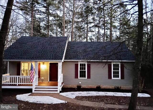 view of front of home with a porch