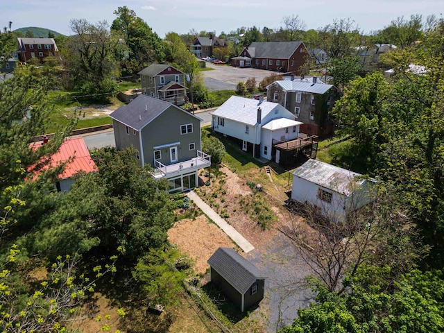 bird's eye view with a residential view