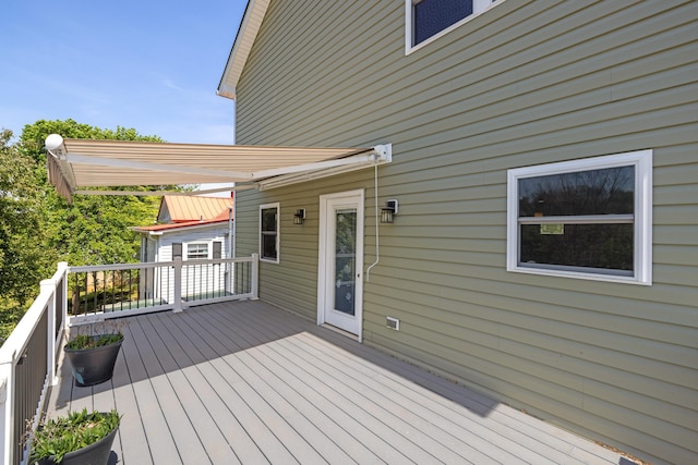 view of wooden deck