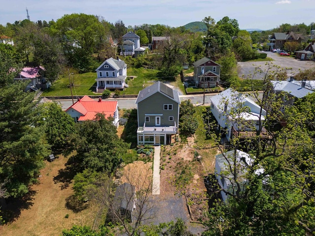 aerial view with a residential view