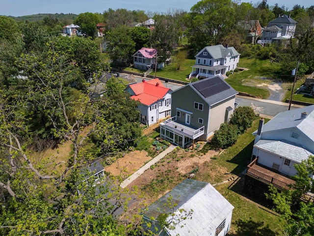 aerial view with a residential view