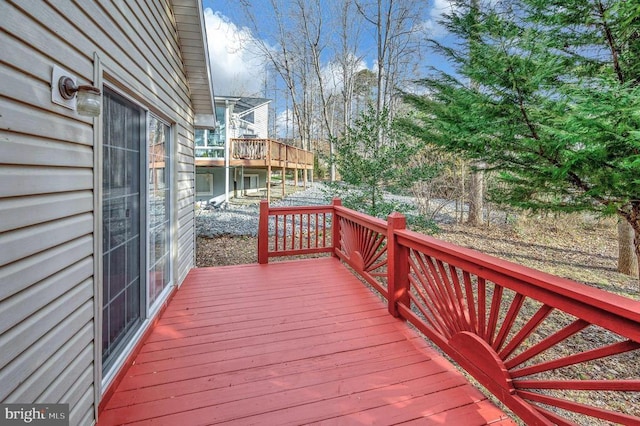 view of wooden deck