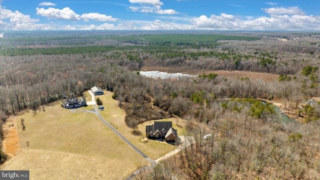 bird's eye view with a rural view