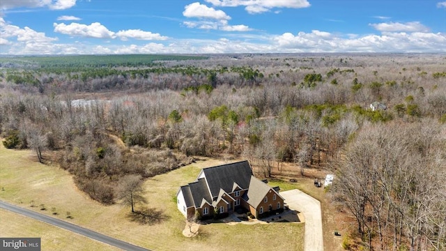 drone / aerial view with a rural view