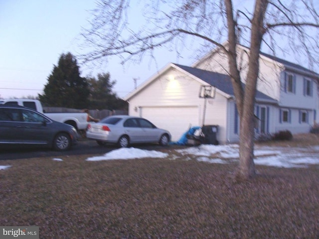 view of snow covered exterior