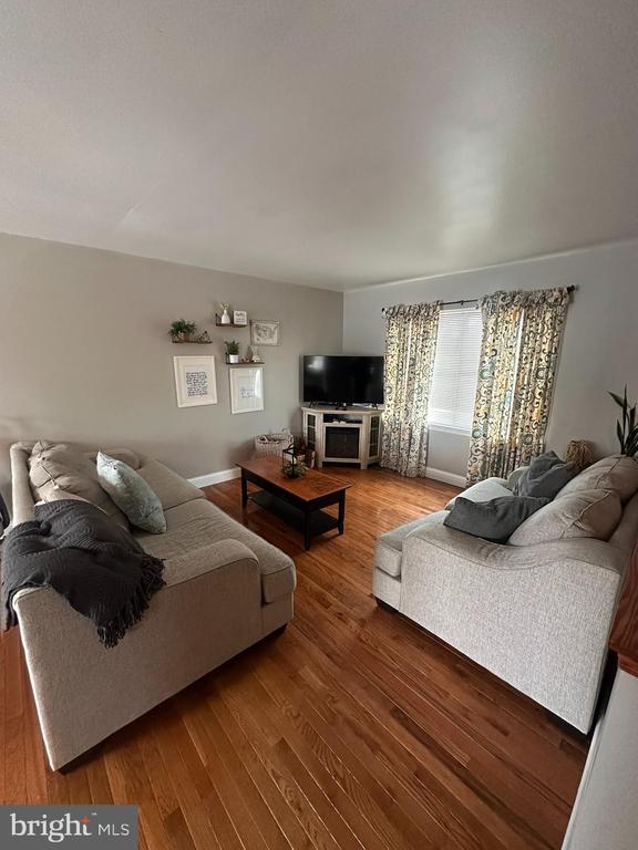 living room featuring wood-type flooring