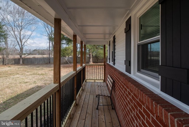 deck with fence