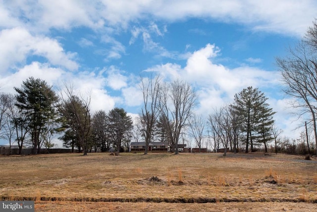 view of yard with a rural view