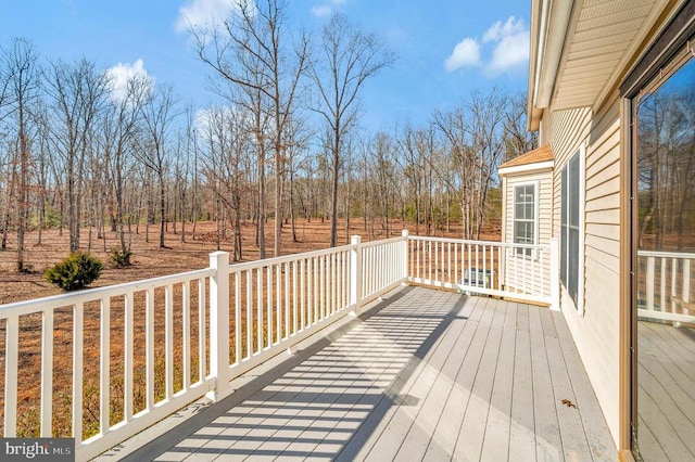 view of wooden terrace