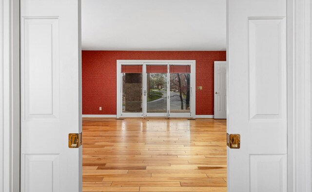 interior space with light wood-type flooring