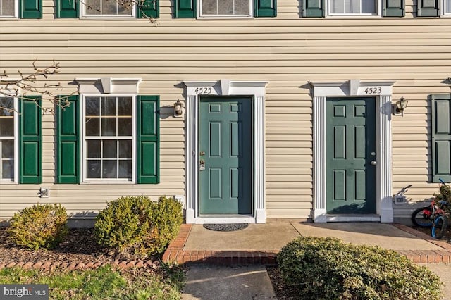 view of doorway to property