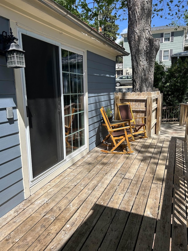 view of wooden terrace