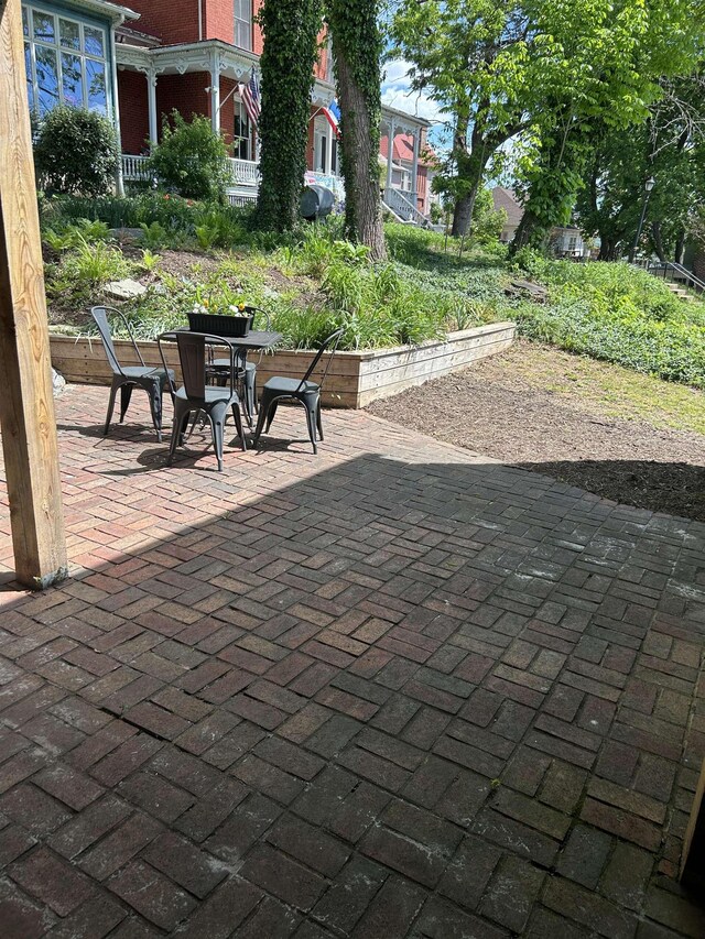 view of patio featuring outdoor dining space
