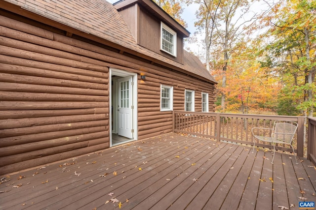 view of wooden deck