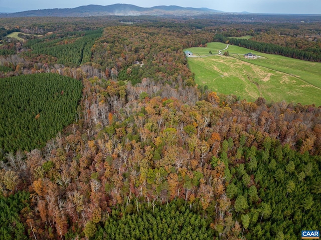 bird's eye view featuring a mountain view