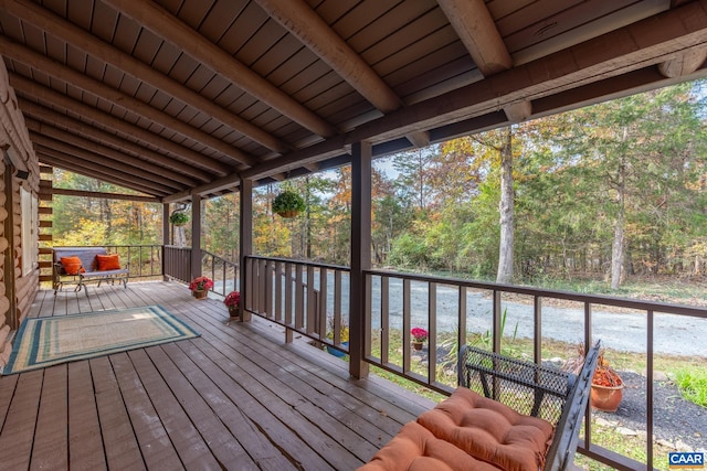 view of wooden terrace