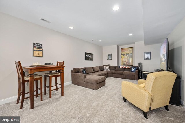 view of carpeted living room