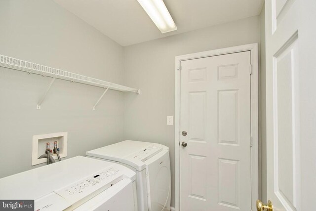 laundry area with independent washer and dryer