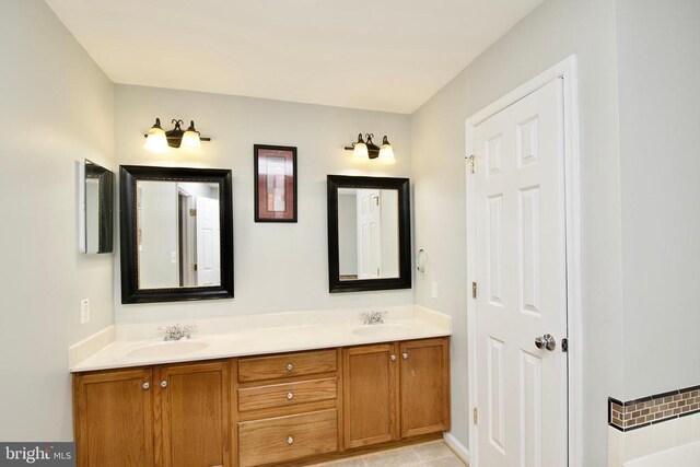 bathroom with vanity