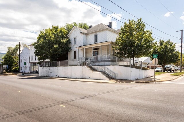 view of front of property with a porch