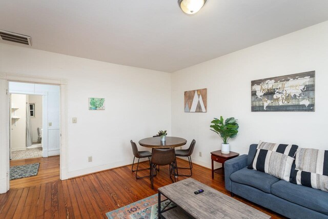 living room featuring wood-type flooring