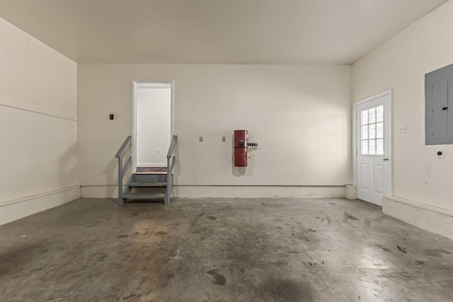 garage featuring electric panel