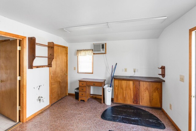 interior space featuring a wall mounted air conditioner