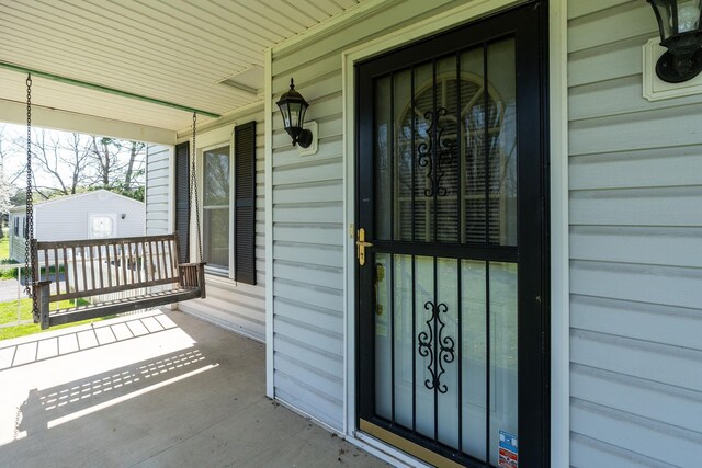 view of doorway to property