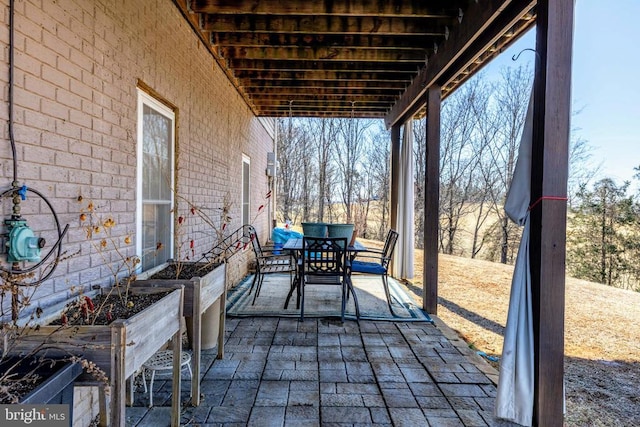 view of patio / terrace featuring outdoor dining area