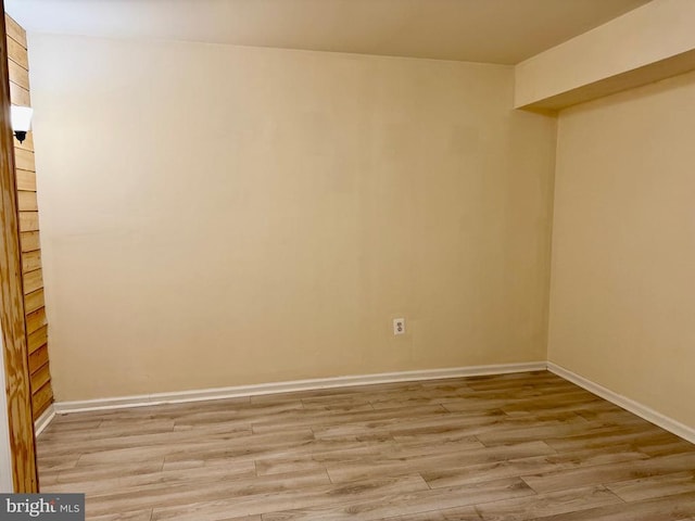 empty room featuring light wood-type flooring