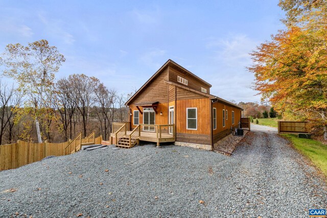 view of front of house with central AC unit