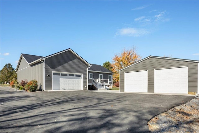 view of home's exterior featuring a garage