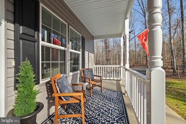 balcony with a porch