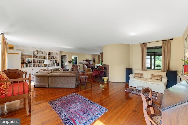 living room featuring wood-type flooring
