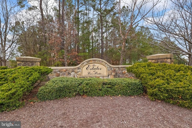 view of community sign