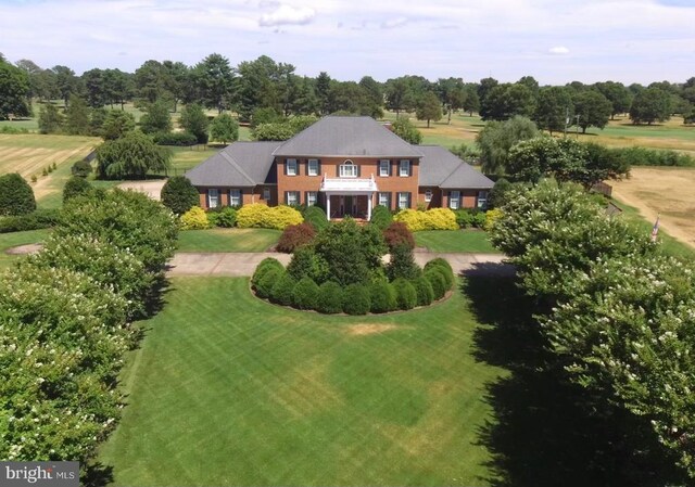 aerial view with a rural view