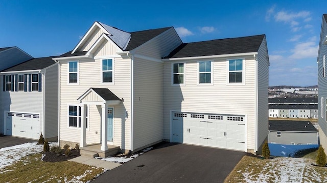 view of front of home featuring a garage