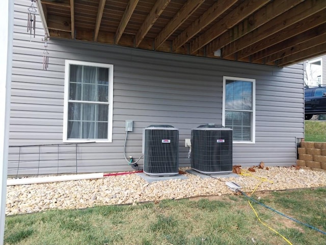 view of property exterior featuring cooling unit