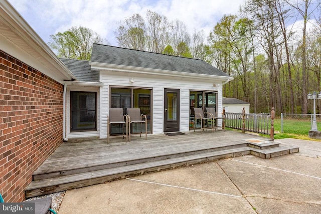 wooden deck with fence
