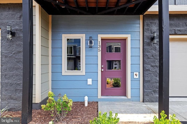 view of doorway to property