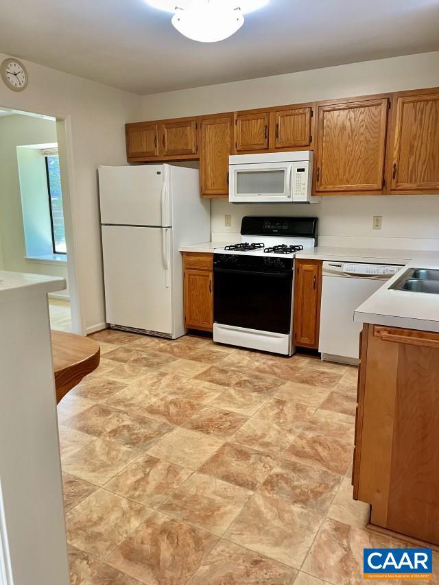 kitchen with white appliances