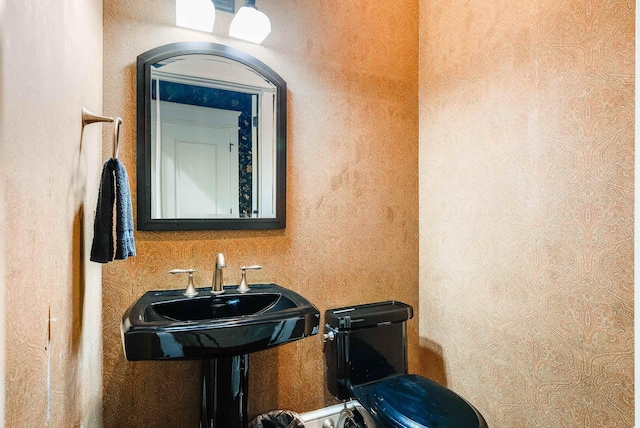 bathroom with toilet and sink