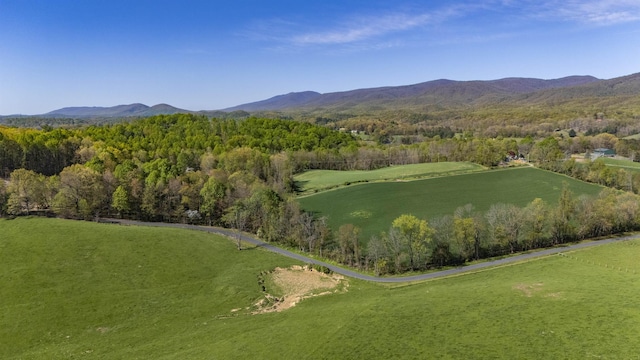 drone / aerial view with a mountain view