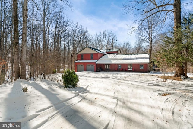 view of property with a garage