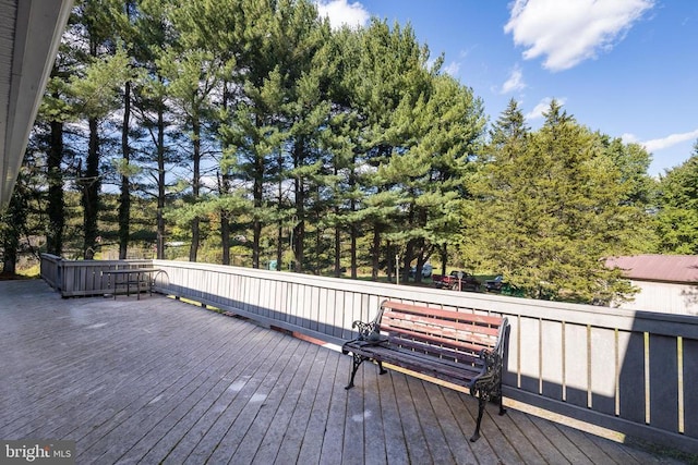 view of wooden deck