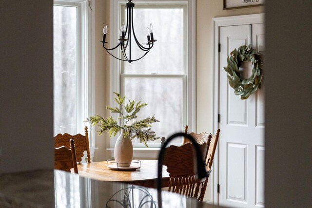 view of dining room