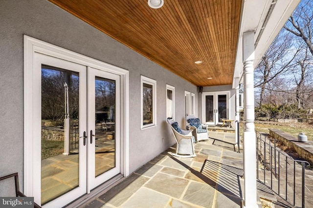 view of patio / terrace with french doors