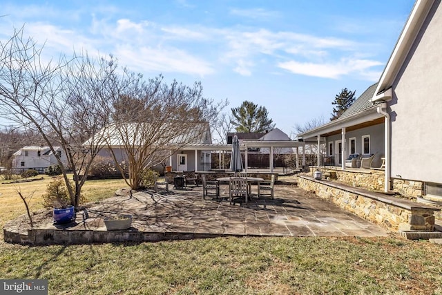 view of yard featuring a patio