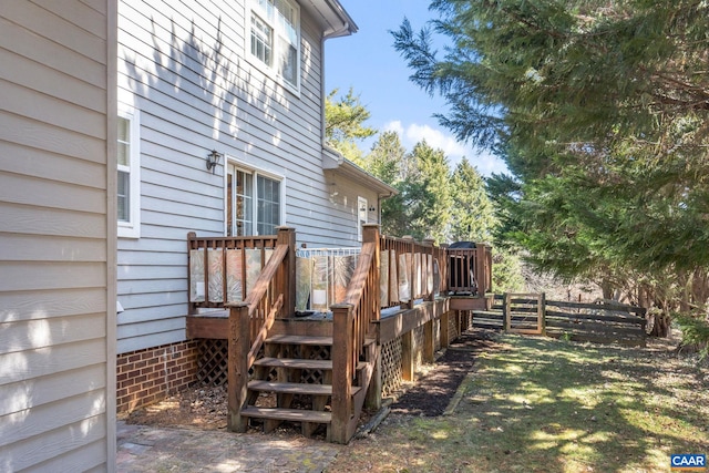 wooden deck with fence